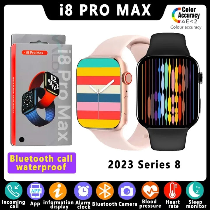 Smartwatch i7 pro max 2023 IWO13 HD i8 pro max Serie 8 Relógio Inteligente 1.8 polegadas Bluetooth Call